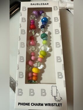 BaubleBar Multicolor Beaded Phone Charm Wristlet